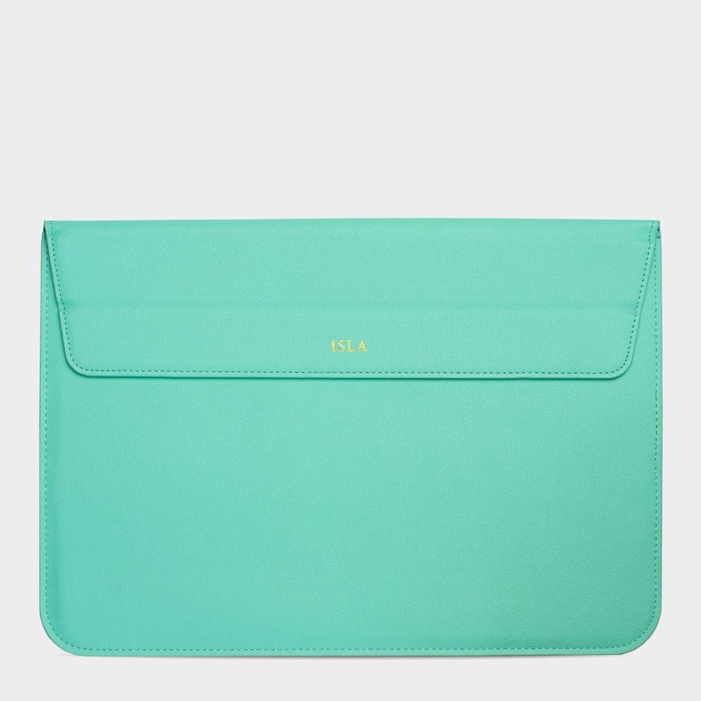Teal Personalized Laptop Sleeve with Stand