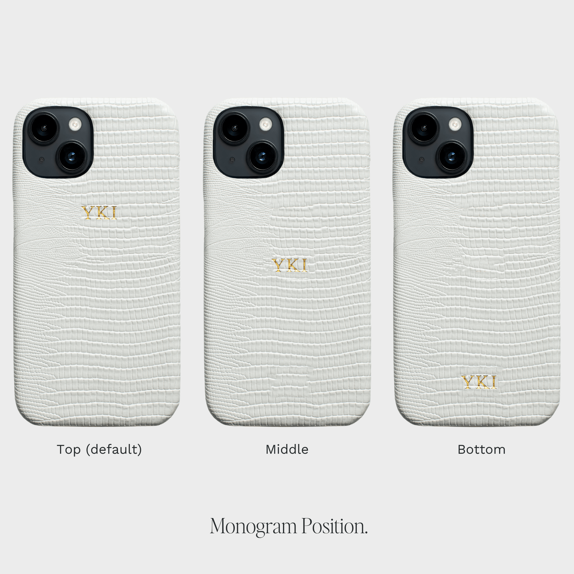 White Lizard Texture Personalized Snap Case