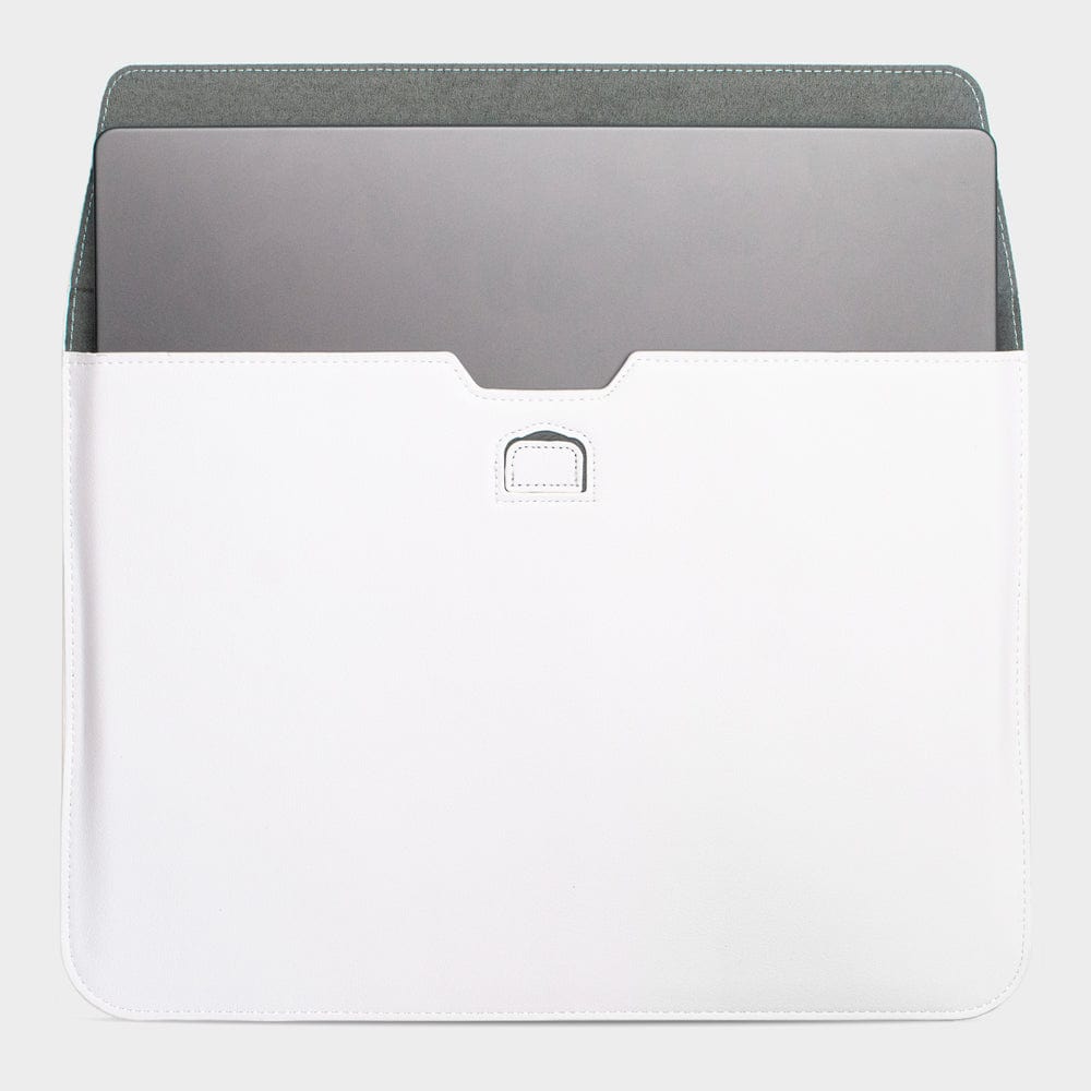 White Personalized Laptop Sleeve with Stand