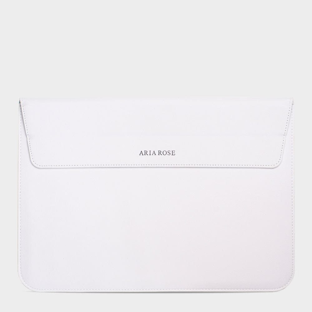 White Personalized Laptop Sleeve with Stand