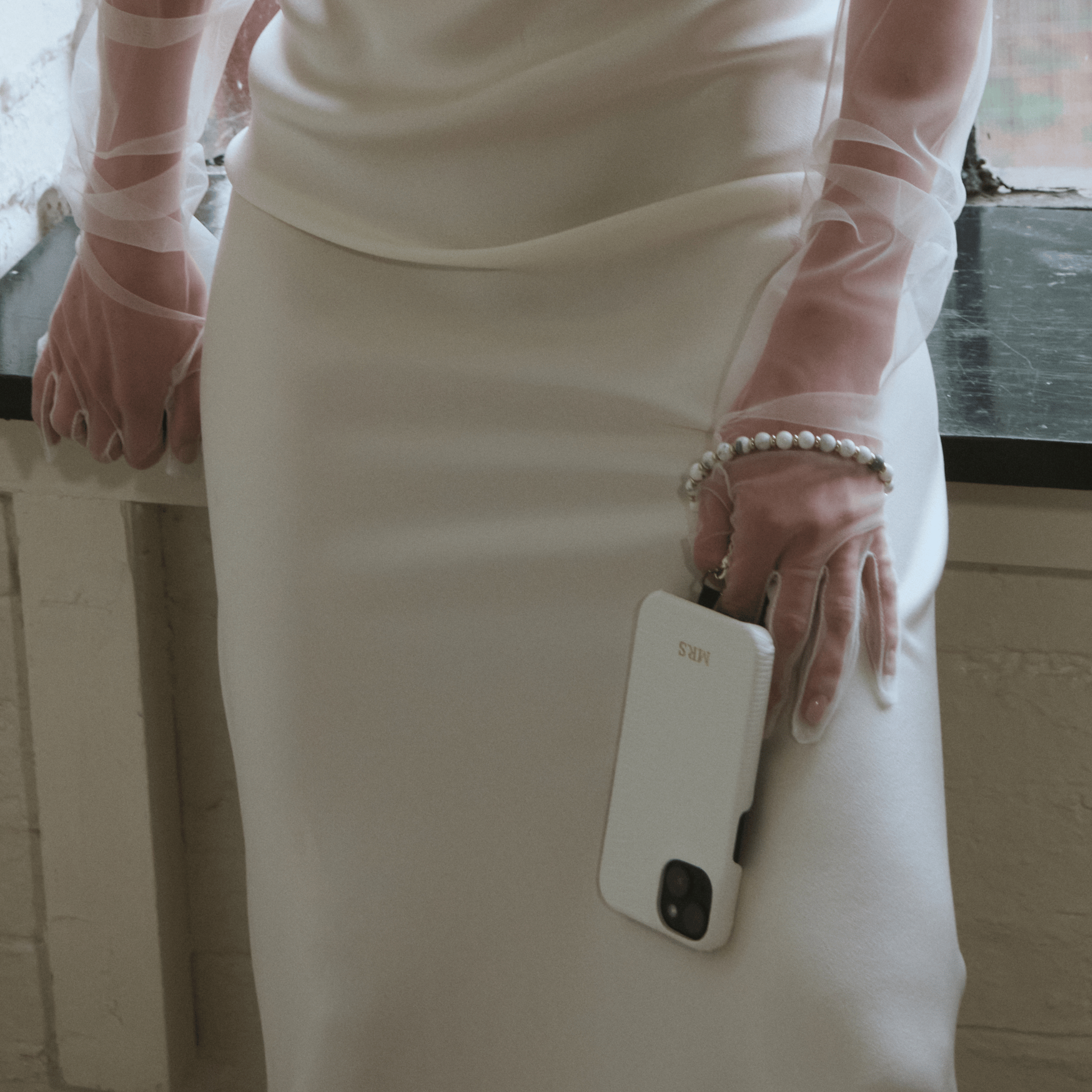 White Lizard Texture Personalized Snap Case