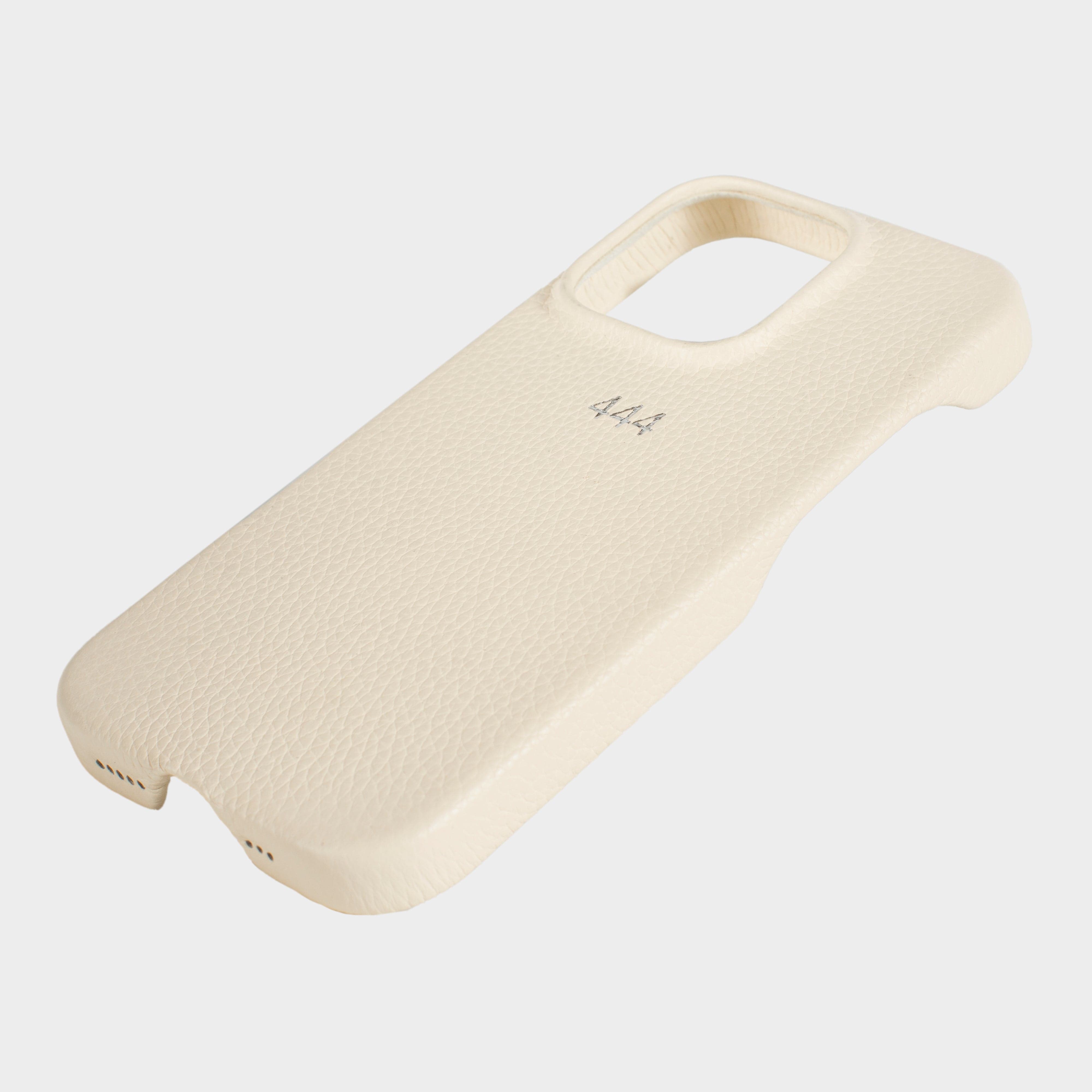 White MagSafe Pebble Leather Personalized Case